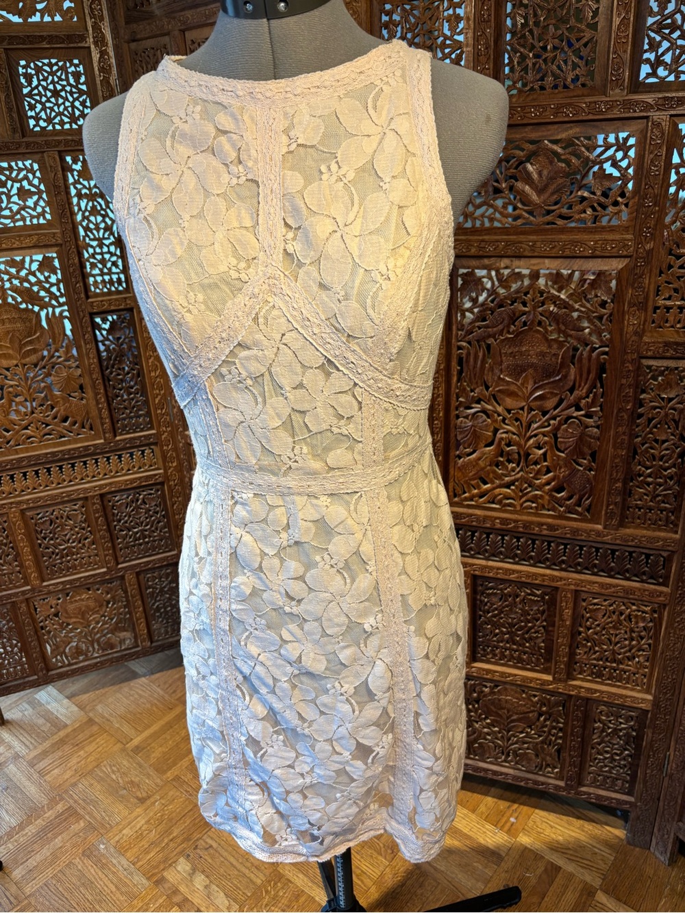 Chelsea & Violet Lace Sheath Dress in Light Blush - Women's